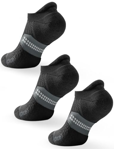 Juclise COOLMAX Bamboo Compression Socks, Short Running Socks, Breathable and