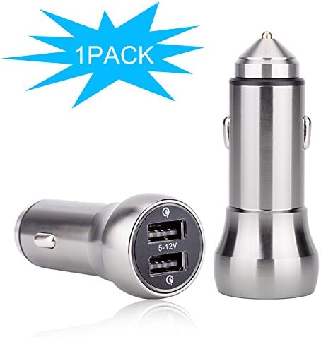 Quick Charge 3.0 Dual USB Car Charger 48W Universal Charging Adapter for Samsung Series Sony Nexus 6P 5X HTC LG Iphone Series and More (Grey)