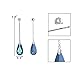 EleQueen 925 Sterling Silver CZ Butterfly Teardrop Dangle Earrings Fuchsia Made with Crystals