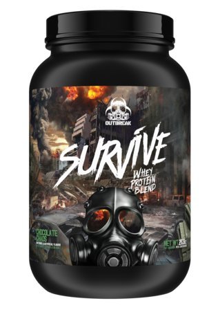 Survive Whey Protein Blend – Premium Protein Powder, Fast Absorbing Whey Isolate Slow Absorbing Whey Concentrate With Red Panax Ginseng Amino Acid Profile, Chocolate Chaos, 2 Pound, 23sv