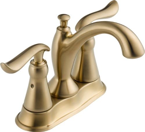 Delta Faucet Linden 2Handle Centerset Bathroom Faucet With Diamond Seal Technology And Metal Drain Assembly, Champagne Bronze 2594Czmpudst