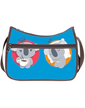 JIUDUIDODO Oxford Fabric Custom Vivacious Koala Cross Body Handbags Casual Bags (Twin Sides)