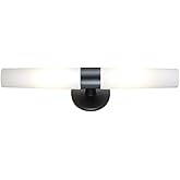 George Kovacs P5042-CL Saber 2 Light Wall Vanity Fixture, 20 Inches, 120 Total Watts, Coal Finish with Case Etched Opal Glass