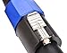 2Pcs Professional 12 Gauge Wire Speaker Cables 50 Feet DJ/Pro Audio Amplifier Cord Speakon to 1/4''7mm Dark Blue