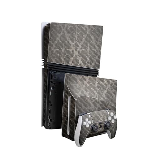 Carbon Fiber Skin Compatible with PlayStation 5 Pro Bundle + Disc Drive for PS5…