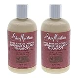 Shea Moisture Peace Rose Oil Complex Nourish & Silken Shampoo Pack Of 2, 13 Oz