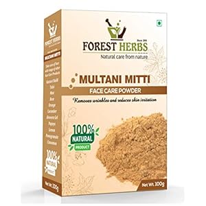 The Forest Herbs 100% Natural Multani Mitti powder for Face, Skin and Hair | Fuller’s Earth, Bentonite Clay (200 Grams)