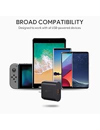 Cargador USB de pared AUKEY para Samsung Galaxy S8 S7 S6 Edge, LG G5. Carga rápida 3.0   Qualcomm certificado
