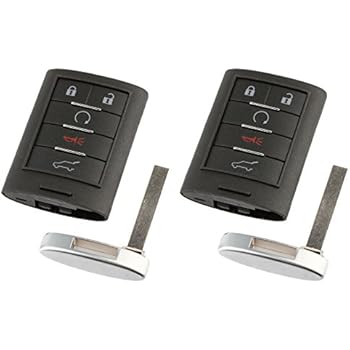 Car Key Fob Keyless Entry Remote fits Cadillac SRX 2010 2011 2012 2013 2014 2015 (NBG009768T), Set of 2