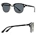 Clubmaster Sunglasses for Men Women - wearPro Retro Semi-Rimless Polarized Sun Glasses WP2006（bright/black）