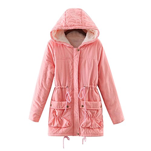 Aro Lora Women's Winter Faux Lamb Wool Hooded Coat Parka Cotton Outwear Jacket US X-Large Pink Aro Lora Women's Winter Faux Lamb Wool Hooded Coat Parka Cotton Outwear Jacket US X-Large Pink