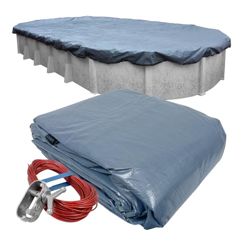 Robelle 341625-4 Pool Cover for Winter, Premier, 16 x 25 ft Above Ground Pools