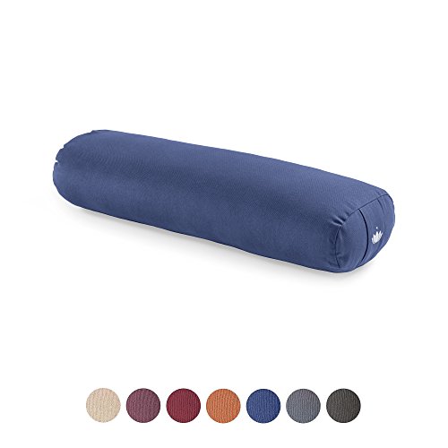 Lotuscrafts Yoga Bolster for Yin Yoga Rectangular – Kapok Filling – Washable Cover Organic Cotton – Yoga Bolster Cushion for Restorative Yoga – Pilates Cushion – Yoga Pillow (Small: 28″ x 8″ x 6″)