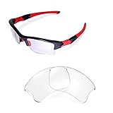 Walleva Replacement Lenses for Oakley Flak Jacket XLJ Sunglasses - Multiple Options Available (Clear)
