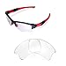 Walleva Replacement Lenses for Oakley Flak Jacket XLJ Sunglasses - Multiple Options Available (Clear)
