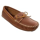 Minnetonka Men's Double Bottom Cowhide Moccasin,Chestnut Lariat,10 M US