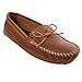 Minnetonka Men's Double Bottom Cowhide Moc, Chestnut Lariat, 10 M US