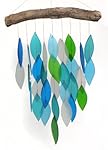 Blue Handworks Glass Waterfall Wind Chime, Ocean Blue