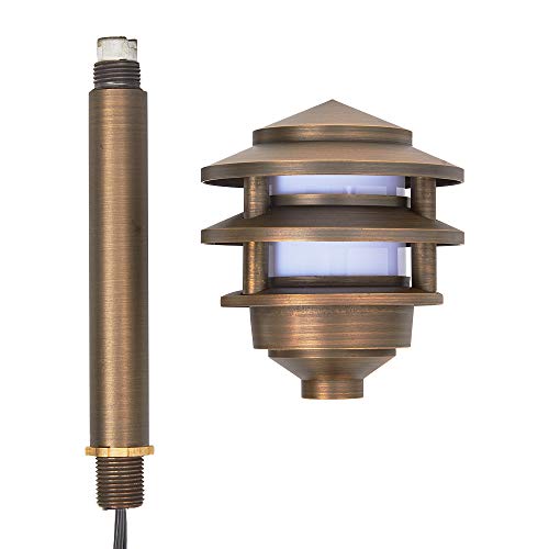 VOLT 3Tier 12V Brass Pagoda Path Light (Bronze) Pricepulse