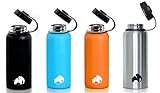 Stainless Steel Water Bottle By Cool Elephant - 32 oz Water Bottle - Insulated Thermo - Double Walled Wide Mouth Bottle - Leak & Sweat Proof Bottle - Non-Toxic BPA Free - Cold/Hot Drinks For 12 Hours+...