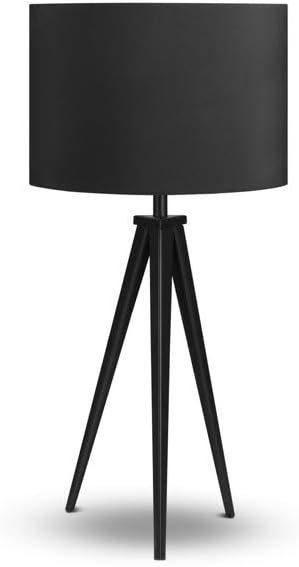 Lifa Living Lampe De Table Noire Scandinave Avec Abat Jour Lampe De Chevet E27 Avec Trepied En Fer Lampe De Bureau Sur Pied Design Et Moderne 40 Watts Amazon Fr Luminaires Et Eclairage