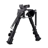 Ohuhu Tactical Rifle Bipod with Adjustable Handy Spring Return for Sniper Hunting, Multi Choice: 6.5