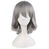 MapofBeauty 16"/40cm Silver-gray Hair and Long Sections Ms. Cosplay Wigs