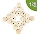 120pcs 25mm wooden beads for crafts - Unfinished Large Wood Beads for Crafts with Holes, Natural Big Round Wooden Beads for DIY Jewelry Making, Home Farmhouse Decor