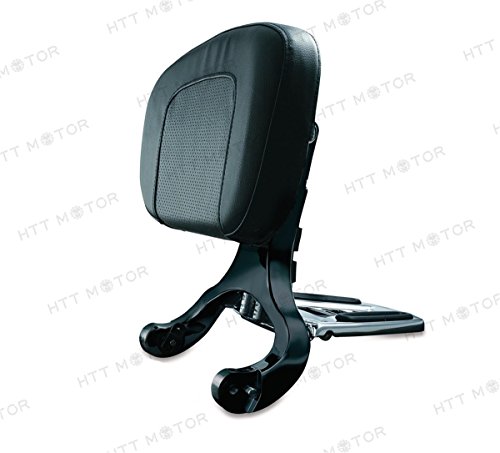 XKMT-Multi Purpose Adjustable Driver Passenger Backrest Rack Compatible With Touring Softail [B072BHSBYJ] - Thumbnail 3