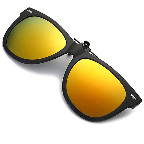 Polarized Clip on Sunglasses UV 400 Antiglare Flip Up Mirror Sunglasses Clipon Prescription