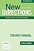 New Directions Teacher's Manual: An Integrated Approach to Reading, Writing, and Critical Thinking (Cambridge Academic Writing Collection)