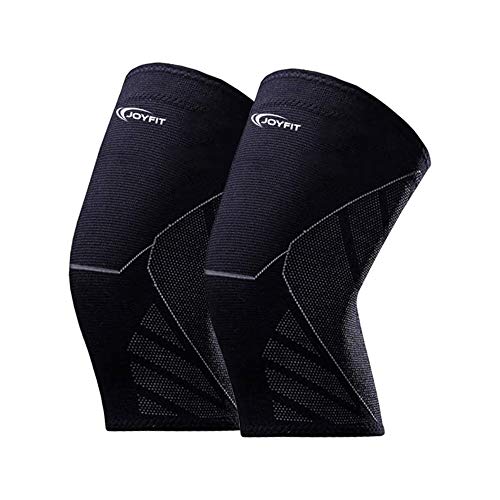 Joyfit Knee Cap – Anti-Slip Design for Injury Protection, Recovery,Arthritis, Pain Relief.Sweat Resistant Knee Compression Sleeve for Sports, Running, Gym, Cycling.Best fit for Men & Women.[Pair]