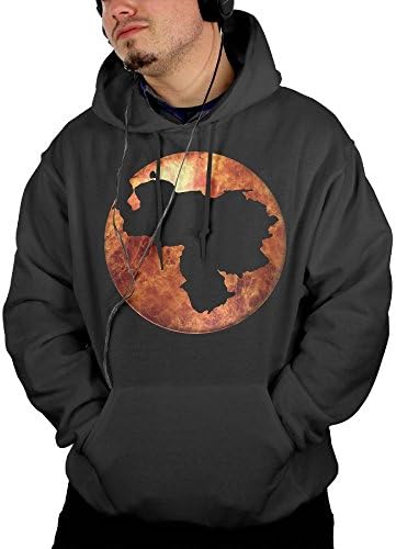 Thevtsweater Venezuela Map Gold No More Dictator Men's Pullover Hooded Sweatshirt Soft Hoodies With Pocket XL