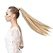 SARLA Ponytail Hair Extension Wrap Around Long Straight 24 Inch Synthetic Hairpiece for Women Medium Brown
