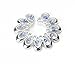 BODYA Blue Cz Gems Crystal Sunflower Nipple Shield Rings Non-Piercing Clip on Circle Nipple Ring Tribal Floral