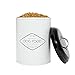 Amici Pet, , Buster All Natural Dog Food Large Metal Storage Bin, White