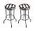 2 MAN CAVE Nascar Checker Racing Flag 29'' Specialty Chrome Barstools Bar Stools
