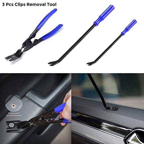 Helen Butler Auto Trim Removal Tool Kit - 19 Pcs Car Door Panel Removal Tool for Audio Dash Center Console Installation and Remover - Panel Clip Pliers, Strong Nylon Pry Tools (19PCS - Blue) - Thumbnail 3