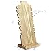 Mooca Wooden Freestanding Necklace Easel Display Stand Holder Multiple Necklace Bust, Oak