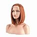 ALICE Lace Front Wigs Copper Orange Bob Wig, 14