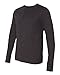 Bella 3150 Mens Jersey Long Sleeve Henley - Dark Grey Heather44; Large
