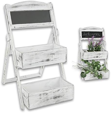 Holz Etagere Oder Pflanztreppe Mit Tafel Modell Chalet In Weiss