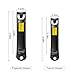 BESTOPE Nail Clipper Set 2PCs Black Stainless Steel Fingernail & Toenail Clippers, Sharp Nail Cutter with Metal Case