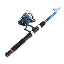 Florencinid Polo Pescado 1,8M 2,1M 2,4M 2,7M 3M telescópica de Fibra de Vidrio con 200 Carrete de Pesca