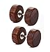 Tanyoyo Wood Cheater Fake Ear Plugs Gauges Illusion Screw Stud Earrings 3pair a set (3 Pair 8mm)
