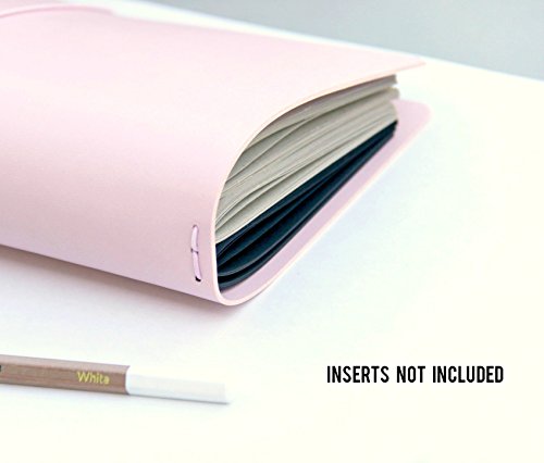 Traveler s Notebook Cover, Pretty Modern Pink Journal Cover, Travel Journal and Planner. Cruelty-free Non-leather Journal Inspired by The Midori Travelers Notebook.