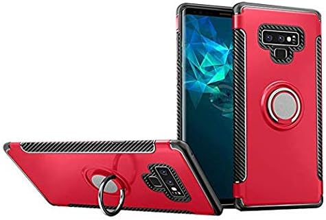 Hayder Galaxy Note 9 Case, Car Magnetic Kickstand 360 Degree Ring Holder Protection Cover