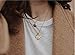 Coin Necklace 18K Gold Plated Vintage Coin Round High Polish Pendant Valentine's Day Mother's Day Special Gifts Gold Sweater Necklace for Women Girls Jewelry