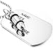 INBLUE Men's Alloy Pendant Necklace Silver Tone Bullet Dog Tag Army Name Tribal 27 Inch Chain
