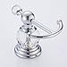 AUSWIND Antique Chrome Coat Hook Clear Crystal Bath Towel Hooks 2 Hangers Wall Mounted Zinc Material WT